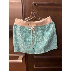 Lilly Pulitzer small Hayden Beach Mini Skirt Linen Blue Drawstring